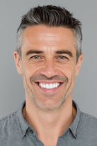 Head and shoulders portrait smiling man